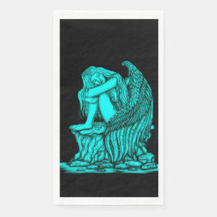 Serviette En Papier Un ange endormi sur la pierre