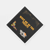 Serviette En Papier Un animal endormi prêt pour les friandises d'Hallo (Coin)