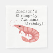 Serviette En Papier Un Anniversaire Aux Crevettes (Devant)