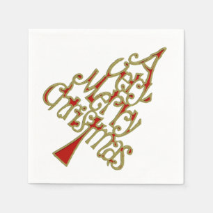 Serviette En Papier Un arbre de Noël très joyeux