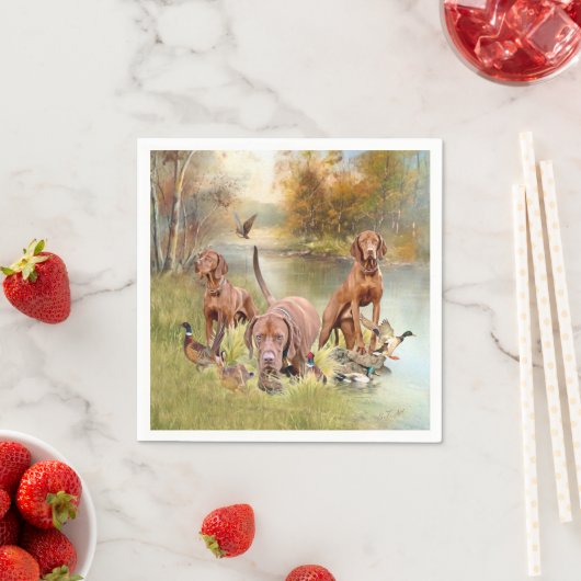 Serviette En Papier Un aristocrate polyvalent dans la Vizsla hongroise (En situation)