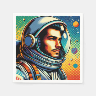 Serviette En Papier Un astronaute dans l'espace !