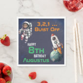 Serviette En Papier Un astronaute photo dans l'espace extra-atmosphéri (En situation)