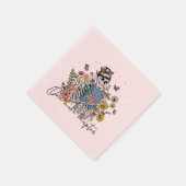 Serviette En Papier Un autre chapitre Squelette floral (Coin)