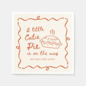 Serviette En Papier Un Baby shower À Tarte Un Peu Cutie Favoriser (Devant)