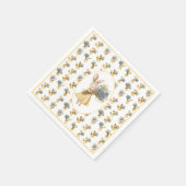 Serviette En Papier Un Baby shower animal un peu Fleur sauvage (Coin)