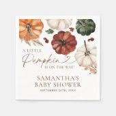 Serviette En Papier Un Baby shower Automne Un Peu Citrouille (Devant)