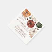 Serviette En Papier Un Baby shower Automne Un Peu Citrouille (Coin)