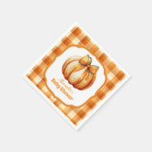 Serviette En Papier Un Baby shower Automne Un Peu Citrouille (Coin)