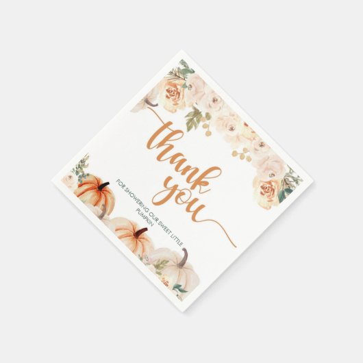 Serviette En Papier Un Baby shower Automne Un Peu Citrouille