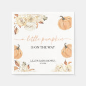 Serviette En Papier Un Baby shower Automne Un Peu Citrouille (Devant)