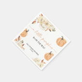 Serviette En Papier Un Baby shower Automne Un Peu Citrouille (Coin)
