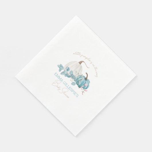 Serviette En Papier Un Baby shower Automne Un Peu Citrouille (Coin)