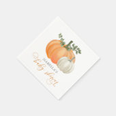 Serviette En Papier Un Baby shower Automne Un Peu Citrouille (Coin)