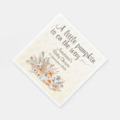 Serviette En Papier Un Baby shower Boho Un Peu Citrouille (Coin)