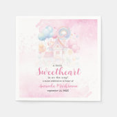 Serviette En Papier Un Baby shower-bonbons un peu amoureux (Devant)