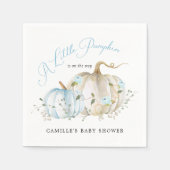 Serviette En Papier Un Baby shower Citrouille Automne Boy (Devant)