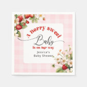 Serviette En Papier Un baby shower de fraise Berry (Devant)