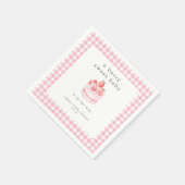 Serviette En Papier Un Baby shower de fraise Berry Sweet Baby (Coin)