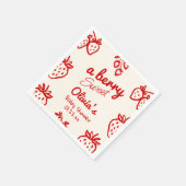 Serviette En Papier Un Baby shower de fraises à la main douce Berry (Coin)