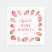 Serviette En Papier Un Baby shower de fraises doux au Berry (Devant)