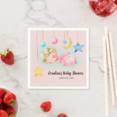 Serviette En Papier Un Baby shower de petite fille doux (En situation)
