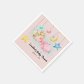 Serviette En Papier Un Baby shower de petite fille doux (Coin)