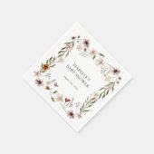 Serviette En Papier Un Baby shower Floral Un Petit Fleur sauvage (Coin)