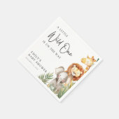 Serviette En Papier Un Baby shower Safari Un Peu Sauvage (Coin)