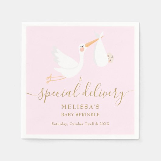 Serviette En Papier Un Baby shower spécial de livraison/aspersion (Devant)