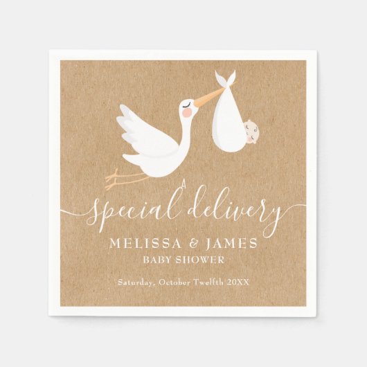 Serviette En Papier Un Baby shower spécial pour les couples de chaudiè (Devant)