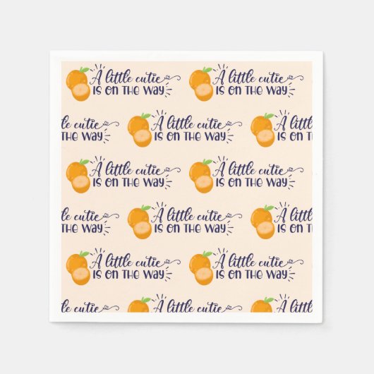 Serviette En Papier Un Baby shower Un Peu Cutie (Devant)