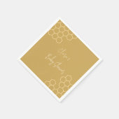 Serviette En Papier Un Baby shower Un Peu Miel Minimal De Beige Doré (Coin)