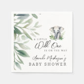 Serviette En Papier Un Baby shower Un Peu Sauvage Un Éléphant Fête (Devant)