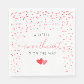 Serviette En Papier Un Baby shower Valentine un peu amoureux (Devant)