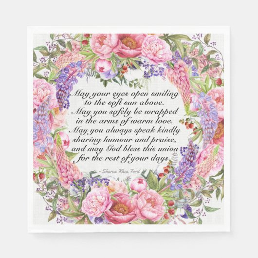 Serviette En Papier Un Beau Jour Pour Un Mariage (Devant)