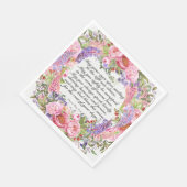 Serviette En Papier Un Beau Jour Pour Un Mariage (Coin)