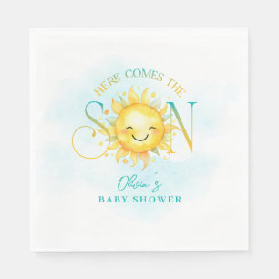 Serviette En Papier Un beau soleil, voilà le Baby shower du Fils