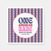 Serviette En Papier Un bébé américain 4 juillet 1er anniversaire (Devant)