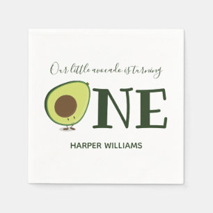 Serviette En Papier Un bébé Avocado premier anniversaire