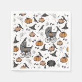 Serviette En Papier Un bébé brasse blanc Victorien Porte bébé (Devant)