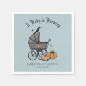 Serviette En Papier Un bébé brasse du Baby shower bleu (Devant)
