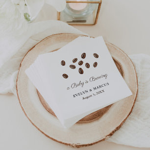 Serviette En Papier Un bébé brasse du café Baby shower ou Mariage