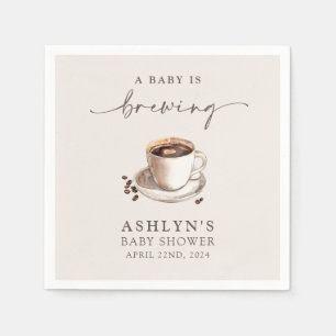 Serviette En Papier Un bébé brasse du papier Baby shower serviettes