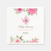Serviette En Papier Un bébé brasse un Baby shower de thé Rose à fleurs (Devant)