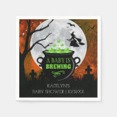 Serviette En Papier Un bébé brasse un Baby shower d'Halloween (Devant)