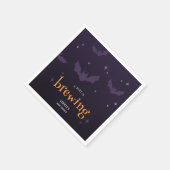 Serviette En Papier Un bébé brasse un Baby shower Éffrayant d'Hallowee (Coin)