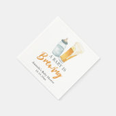 Serviette En Papier Un bébé brasse une bouteille Baby shower de bière (Coin)