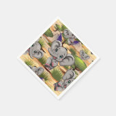 Serviette En Papier Un bébé éléphant qui sonne heureux dans la savane  (Coin)