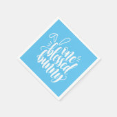 Serviette En Papier Un Blessé Lapin Capri Papier de calligraphie de Pâ (Coin)